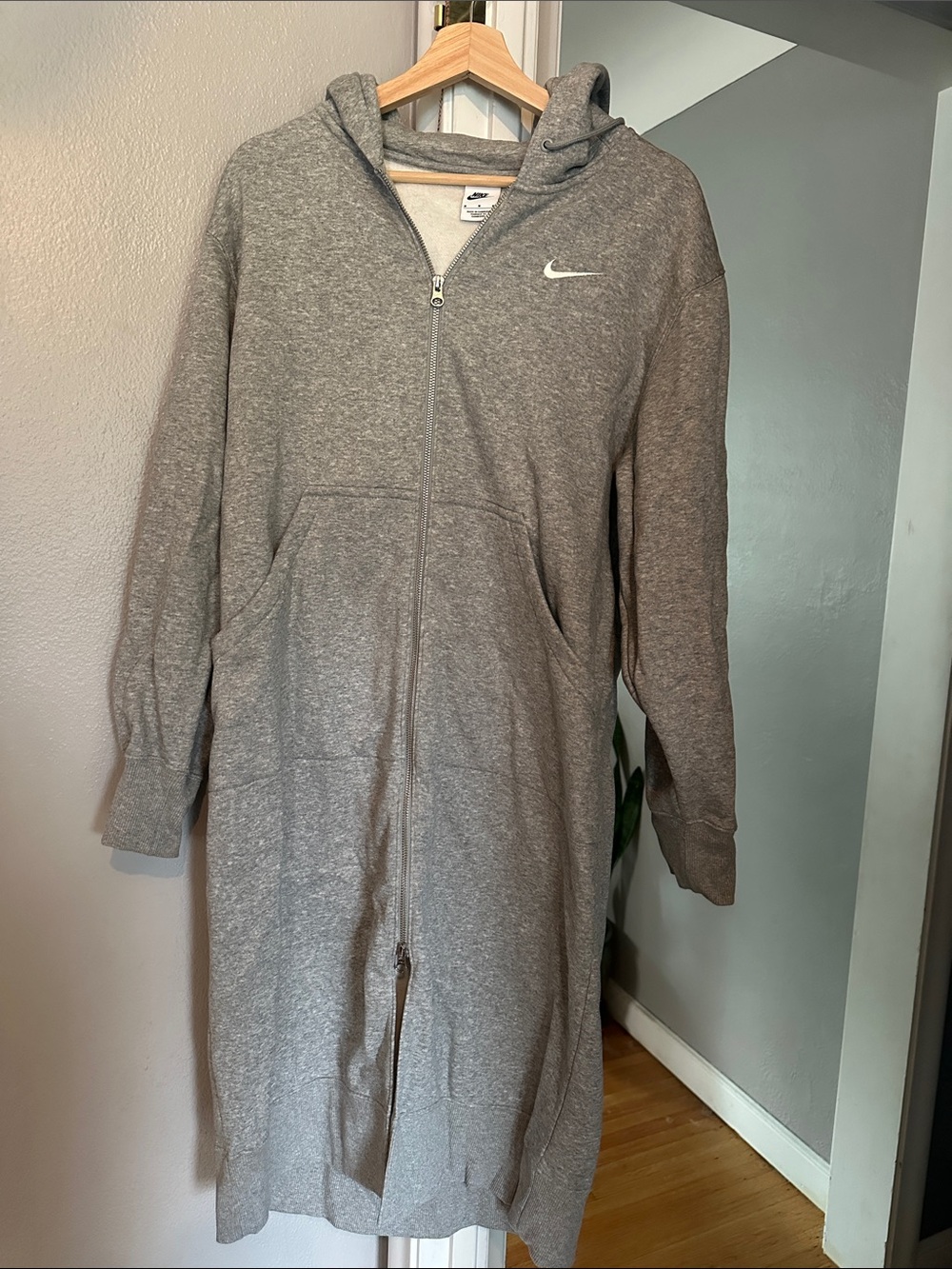 Nike Sportswear Phoenix Oversized Longline Hooded Full-Zip Jacket Heather Gray